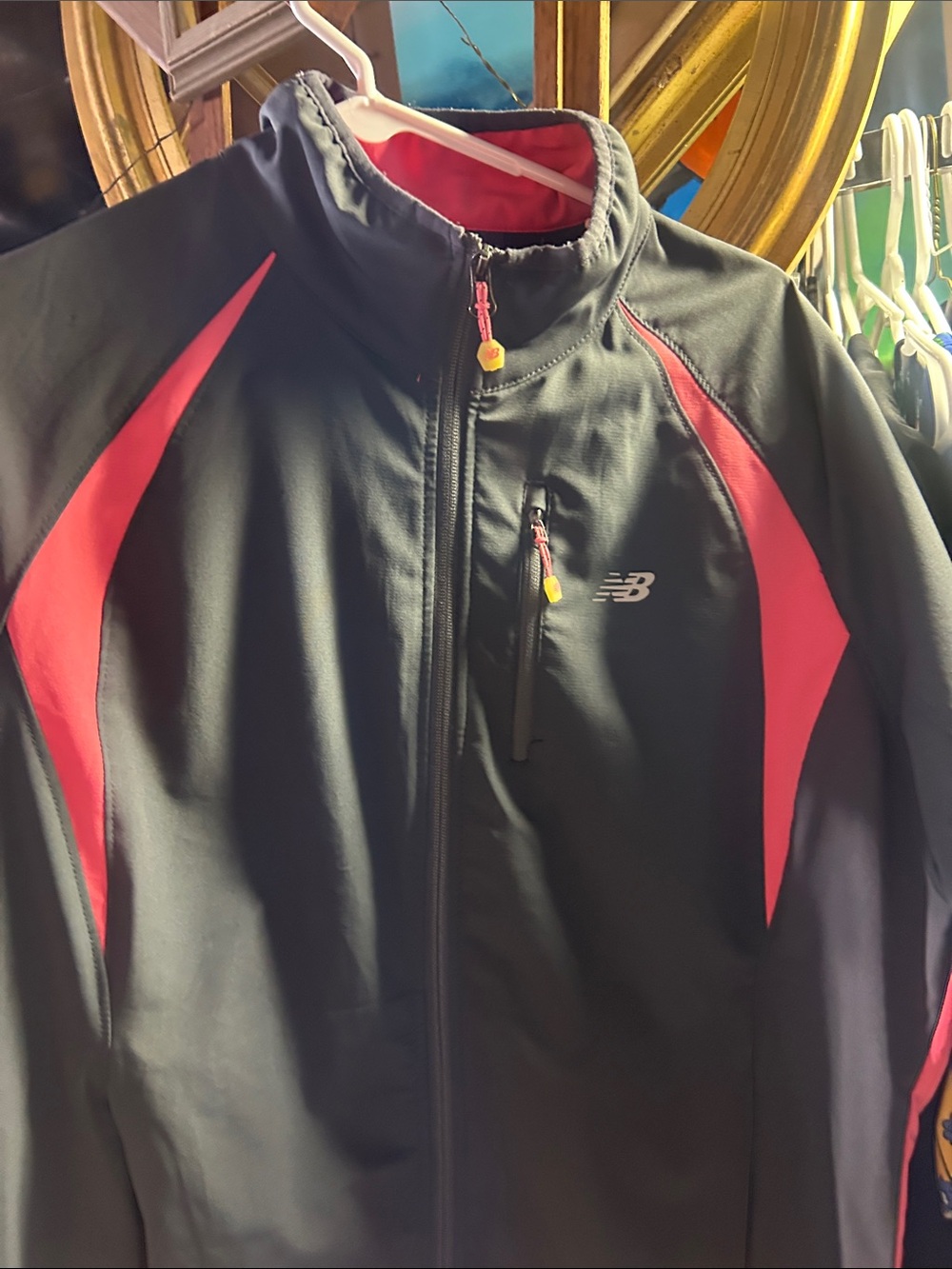 New Balance Black and Pink Softshell Training Jacket